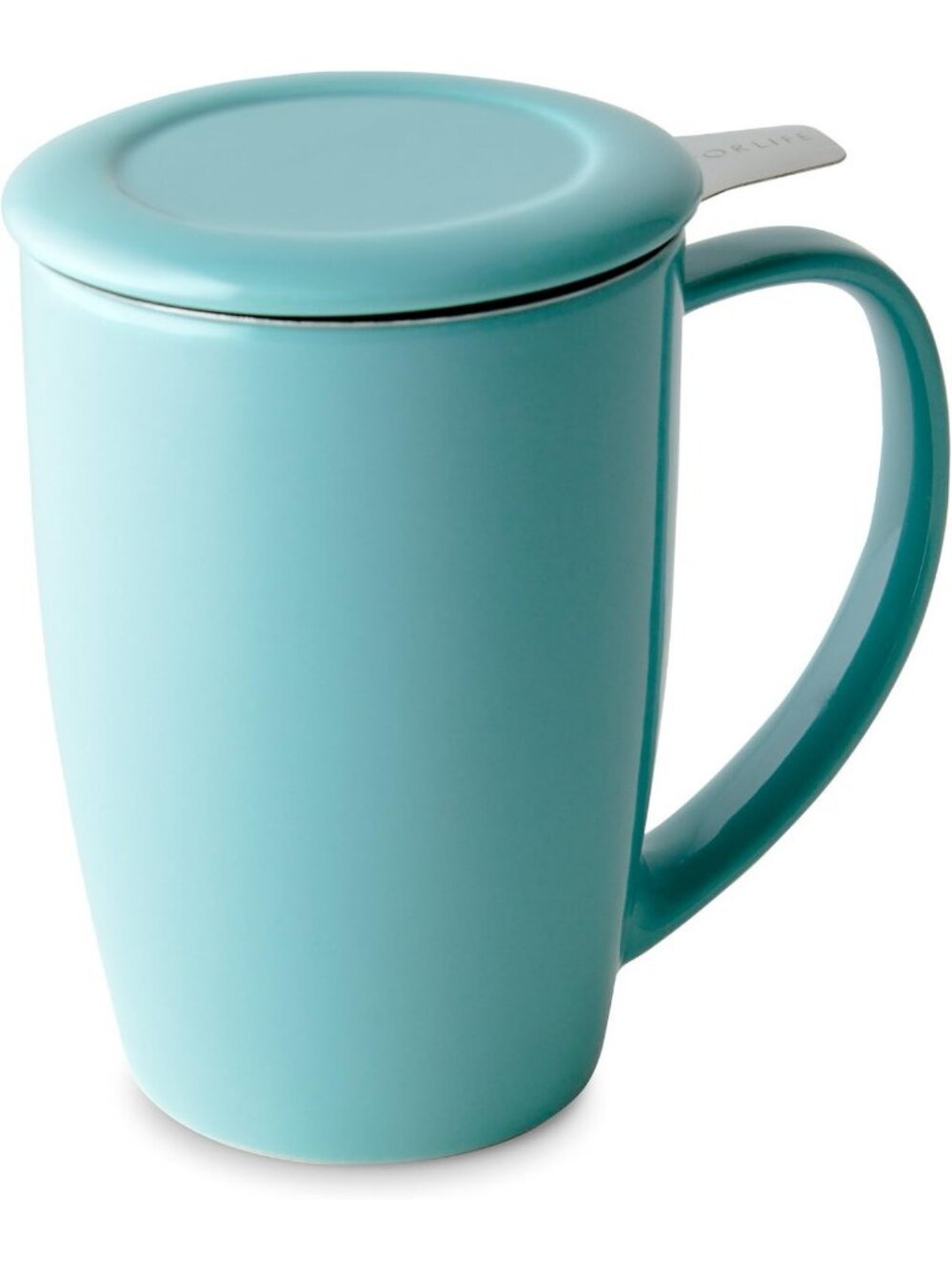 Stylish Turquoise Tall Tea Mug with Infuser & Lid - 15 oz Perfect for Tea Lovers